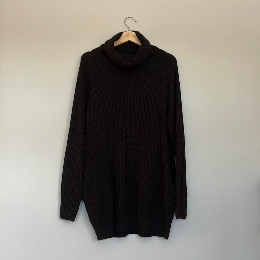 Turtle neck sweater dress